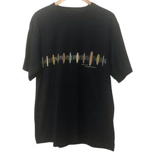 Classic Longboards Surfer Black Graphic Tee Men's Size L 42-44 EUC 100% Cotton